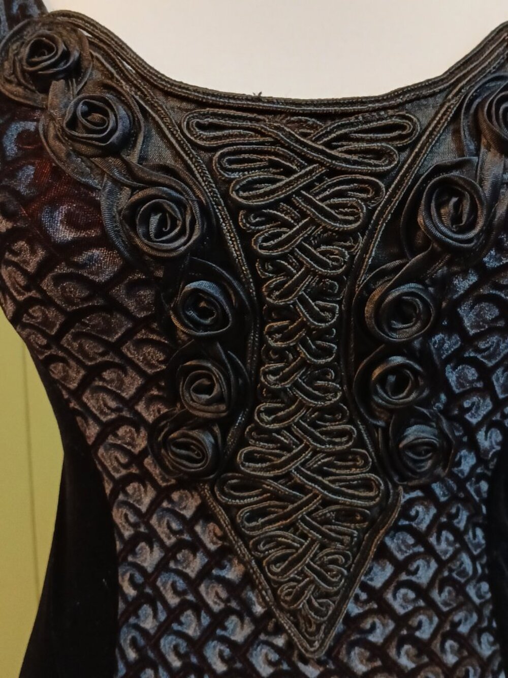 Vintage Long Velvet Dress Goth Witchy Vampire